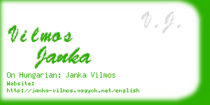 vilmos janka business card